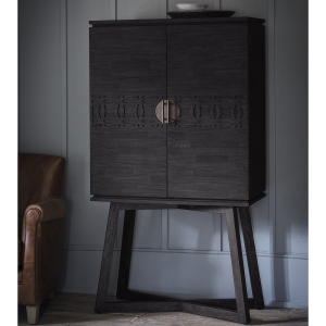 Manhattan Contemporary Charcoal Cocktail Cabinet