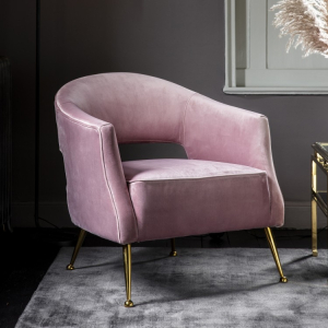 Barletta Rose Velvet Armchair