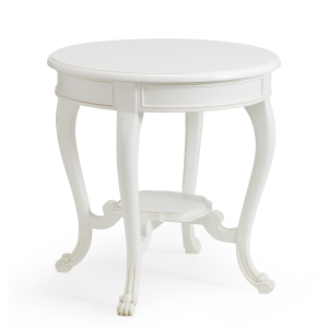 Beaulieu Antique White Round Side Table