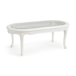 Antique White French Oval Coffee Table
