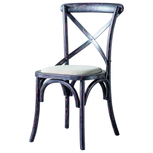 Black Cross-Back Dining Chair (2pk)