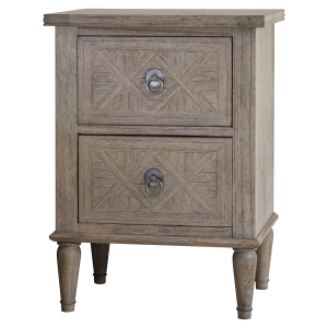 Camille French Style Weathered Bedside Table