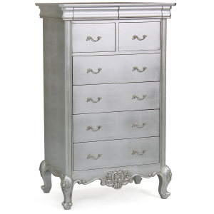 Cristal French Silver Tall Chest