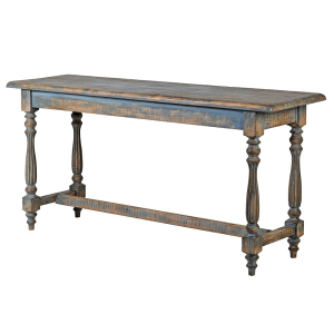 Distressed Sea Blue French Console Table