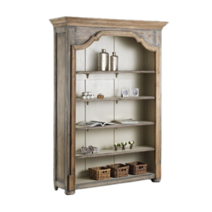 Dorset French Bookcase - Finished in Old Wood Pearl
