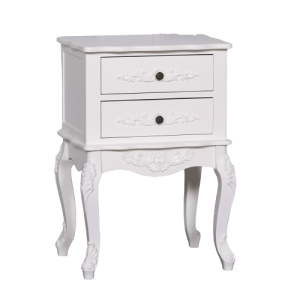 Etienne Petite French White Bedside Table