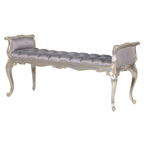 Fleur Silver French Bed End Stool