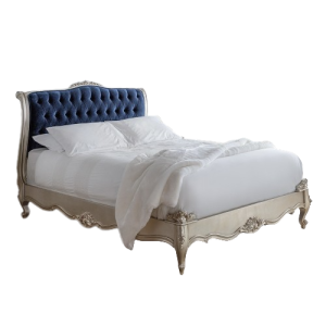 Fleur Silver French Style Upholstered Bed