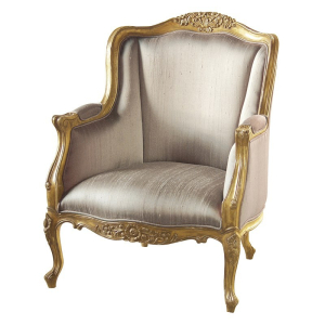 Antique Gold French Library Armchair