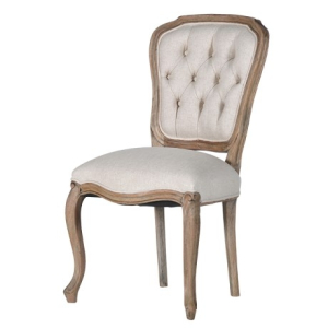 Giselle French Reclaimed Buttoned Dining Chair