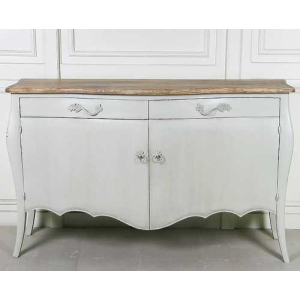 Lyon French Sideboard - Finished in Chalk & with Old Wood Top