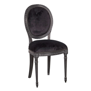 Rochelle Noir French Velvet Dining Chair