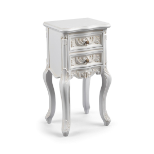 Rococo French White Bedside Table