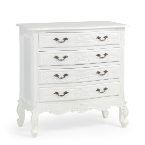 Rococo French White Chest of Drawers