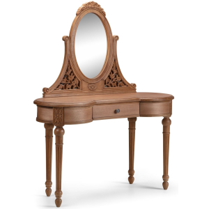 Villeneuve Oak French Dressing Table with Mirror