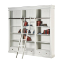 Ashwell Classic White French Large Bookcase with Ladder