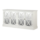 Ashwell Classic White French Mirrored 4 Door Sideboard