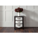 Augustus French Shabby Chic 3 Drawer Bedside Table