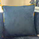 Bexley Black Cushion with Yellow Edge