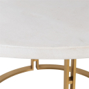 Bordeaux White Concrete Dining Table with Gold Legs
