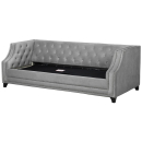 Grey Button Back Sofa Bed