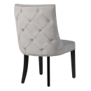 Grey Studded and Button Back Chair