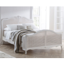 Ivory French Inspired Rattan Bed