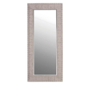 Large Grey Embossed Metal Mirror