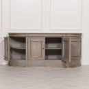 Large Wooden Distressed Sideboard - Open