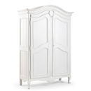 Louis French Carved 2 Door Armoire / Finished in Chalk