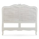 Louis French Rattan Headboard / Finished in Chalk