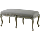 Louis French Upholstered Bed End Stool