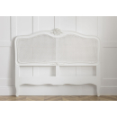 Louis French Rattan Headboard / Finished in Chalk