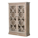 Lustre Natural Wood Glazed Display Cabinet