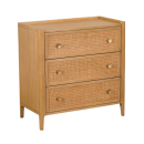 Palm Rattan Contemporary 3 Drawer Chest