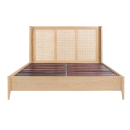 Palm Rattan Contemporary Curved Bed