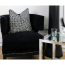 Black Studded Modern Armchair