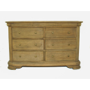 Tuscany Sleigh French 6 Drawer Wide Chest