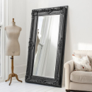 Valois Black French Style Leaner Mirror
