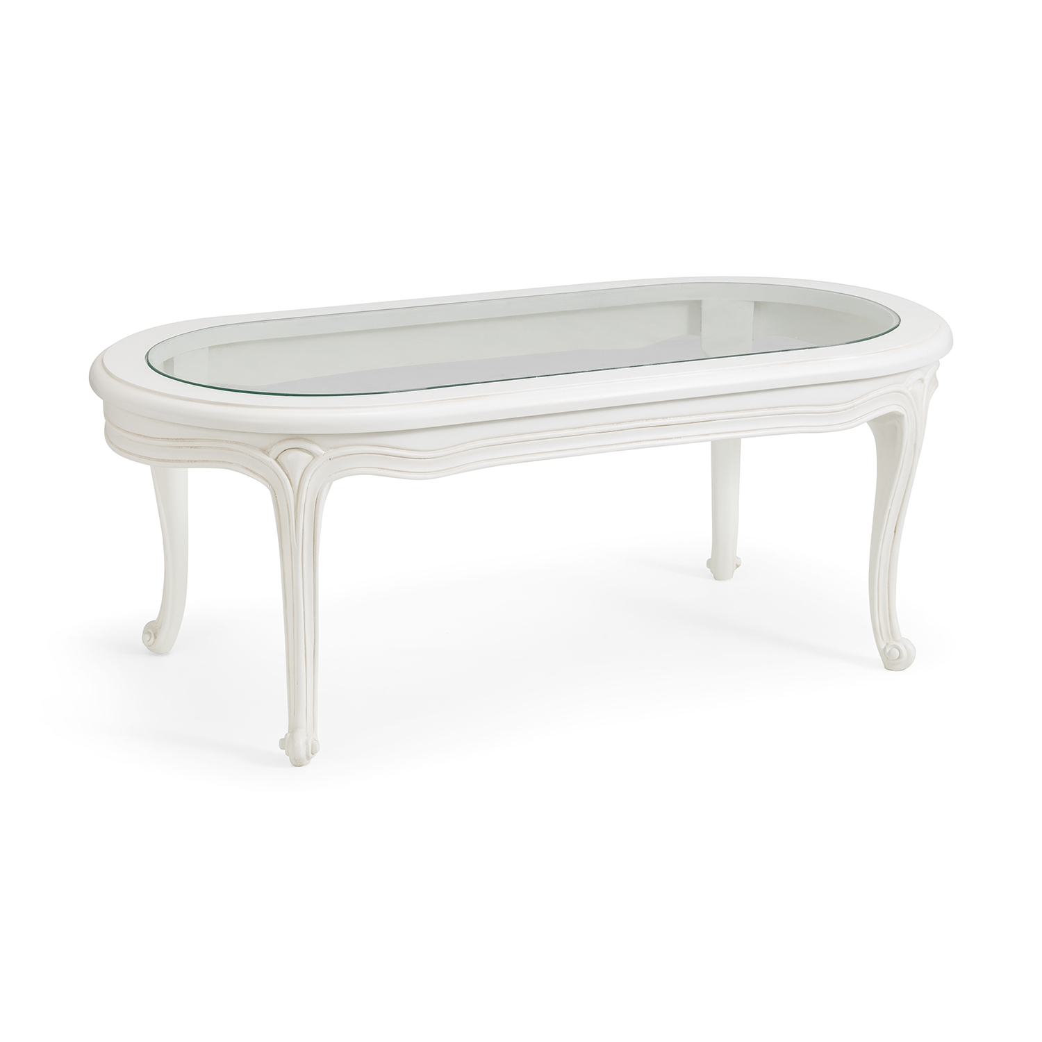 Beaulieu Antique White Oval French Coffee Table French Style Coffee Table  White Painted Coffee Table
