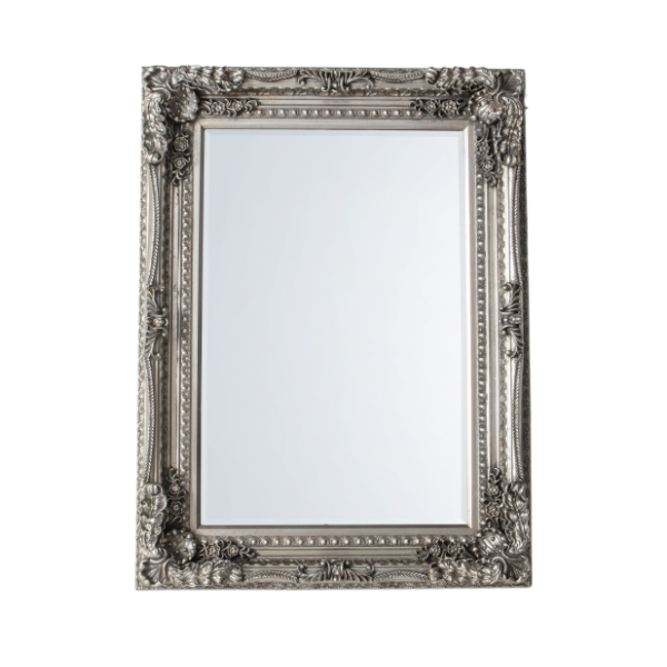 Carved Louis Mirror Silver