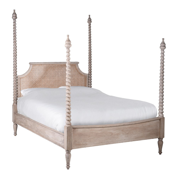 Clifton Contemporary Rattan Four Poster Bed