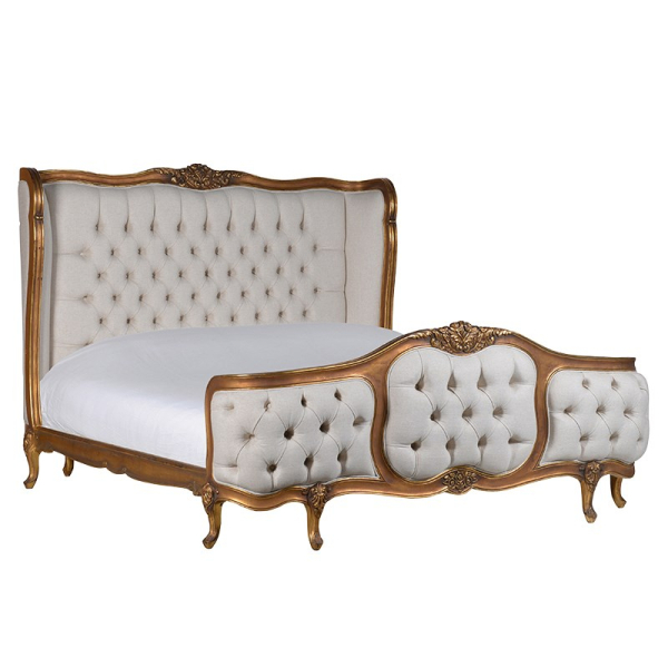 Gilt Versailles Curved French Bed