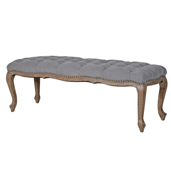 Upholstered Grey Bench