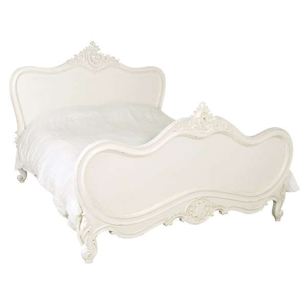 Antique White Provencale French Style Bed