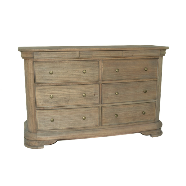 Tuscany Sleigh 6 Drawer Wide Chest